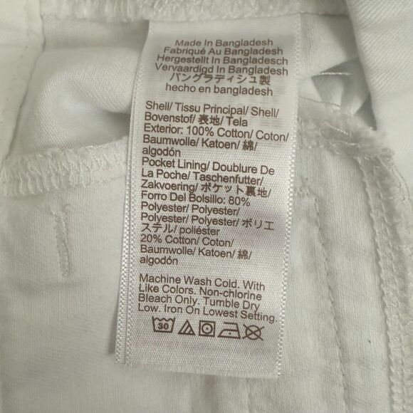 J.CREW 5” Classic Chino Shorts 10 White 100% Cotton Slant Pockets B29 - Picture 6 of 6